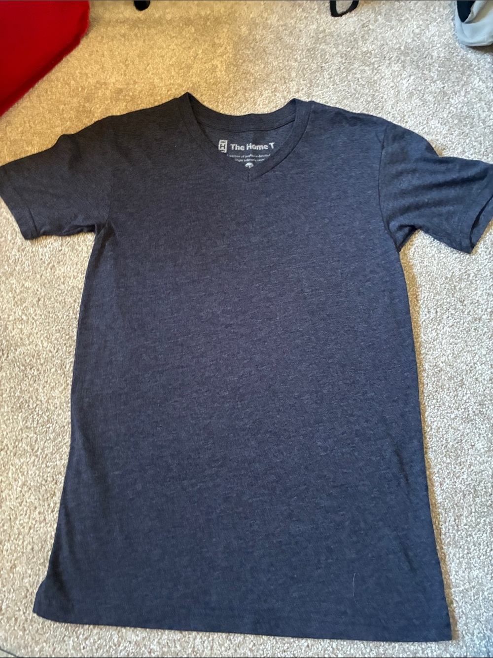 The Home T Women’s V‑Neck T-Shirt in Dark Heather Gray